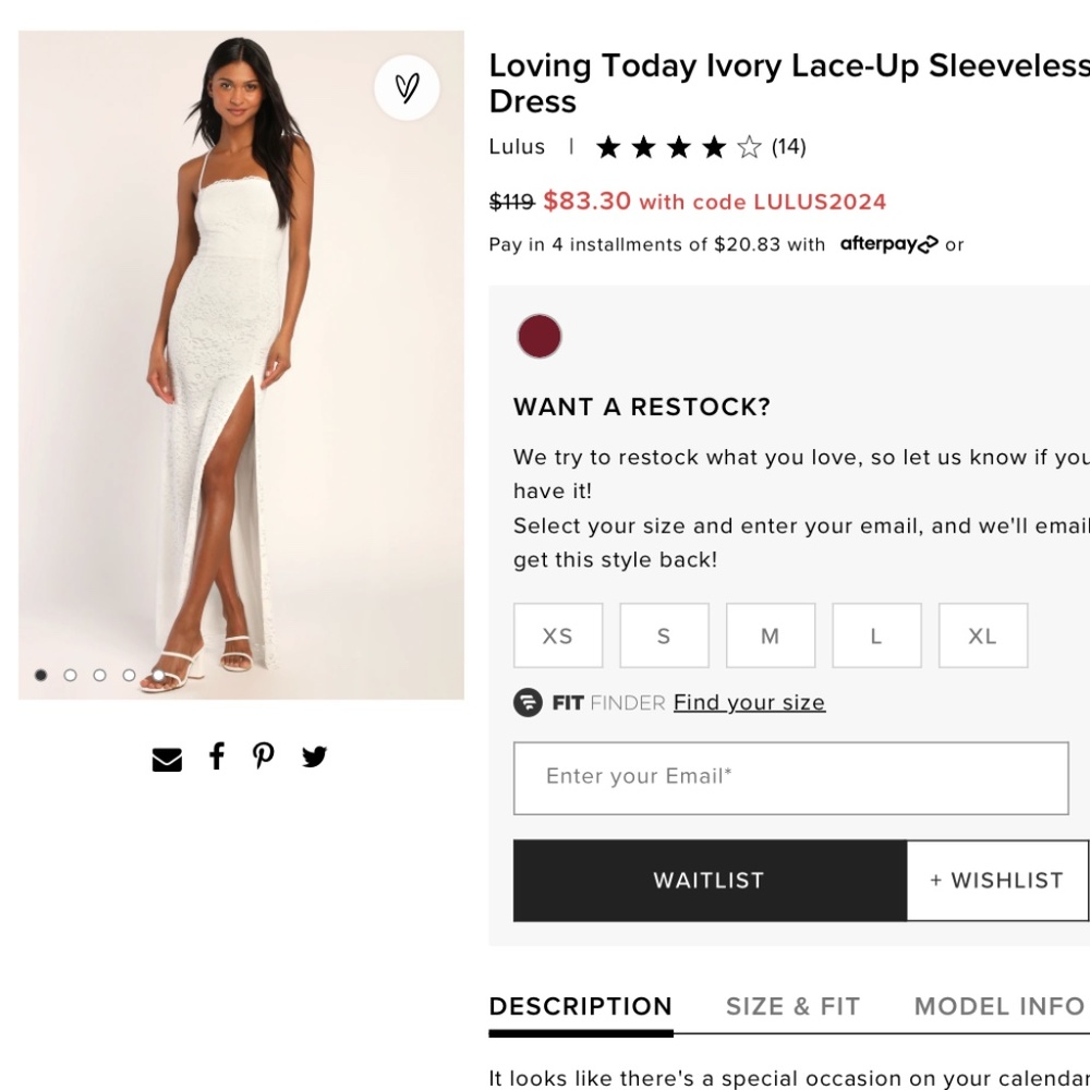 Lulus Lace Dress